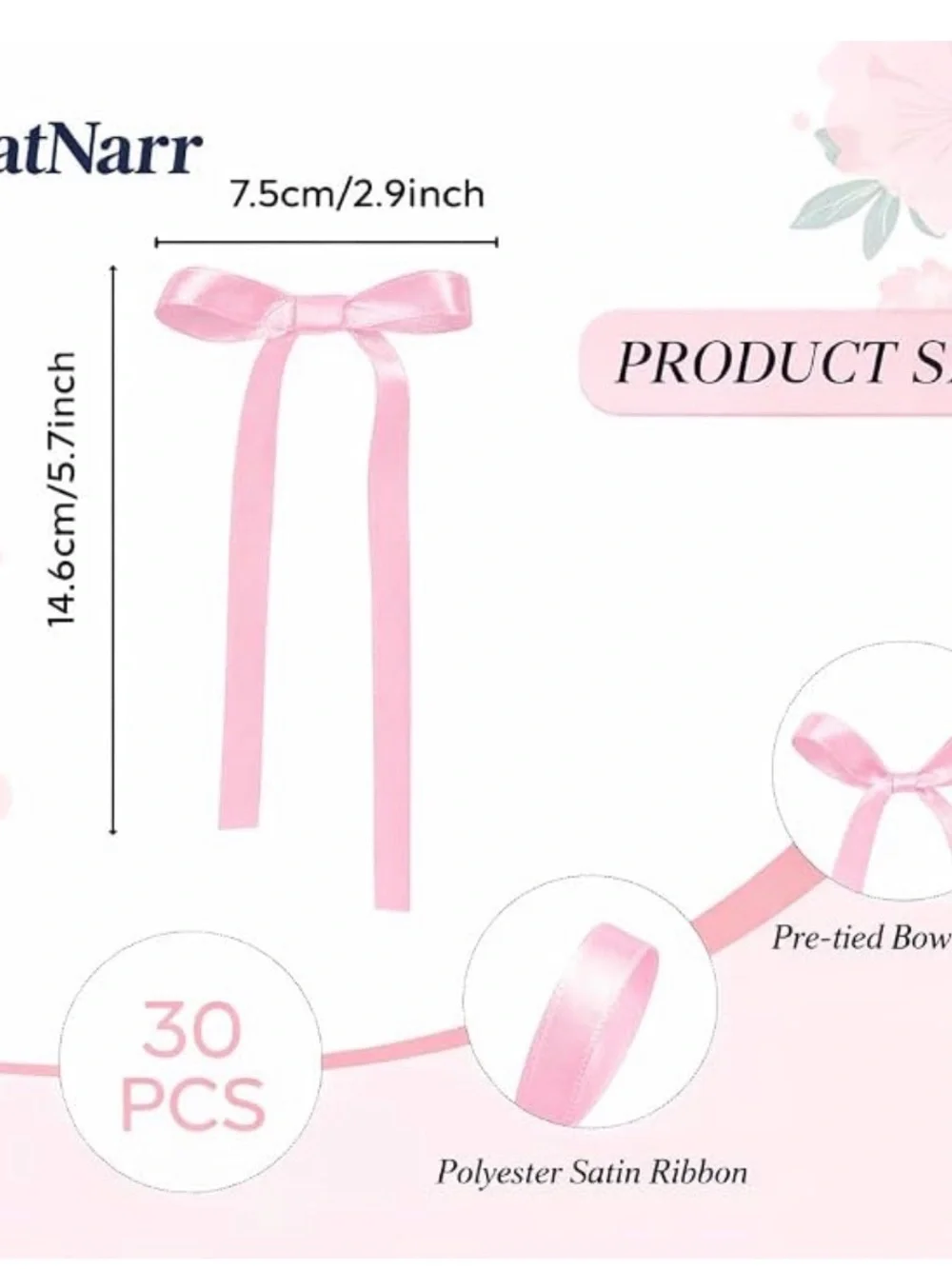 30 Pack Bow Cake Toppers Pink Ribbon Bows for Cake Coquette Themed Bow Cupcake T